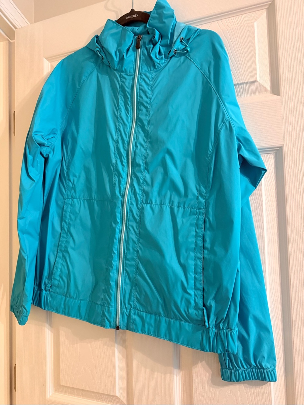 Columbia Women Hooded Rain Jacket - Turquoise Blue